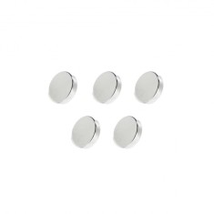 Set 5 magneti foarte puternici, gri, disc, simplu, 10 mm X 3 mm