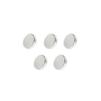 Set 5 magneti foarte puternici, gri, disc, simplu, 5 mm X 2 mm foto