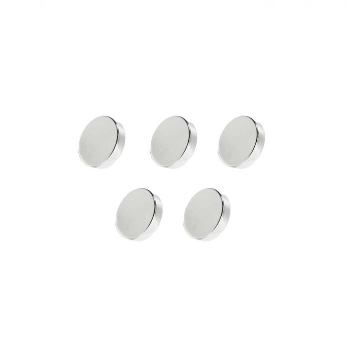Set 5 magneti foarte puternici, gri, disc, simplu, 5 mm X 2 mm