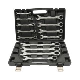 Trusa de scule profesionala set 13 chei combinate cu clichet CrV 8, 32 mm