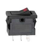Interupator basculant 1 circuit 3 pini OFF-ON LED rosu 12V 15A cu retinere