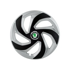 Set 4 capace roti Lama dual crom R14 pentru gama auto Skoda