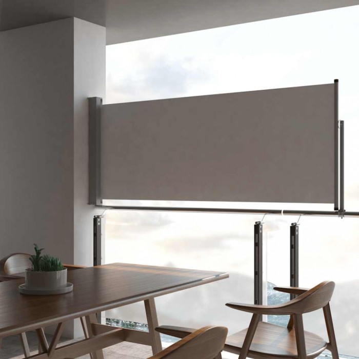 vidaXL Copertină laterală retractabilă de terasă, gri, 100 x 300 cm 45186