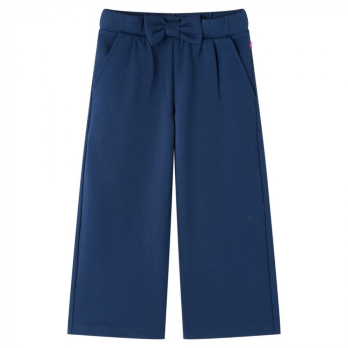 Pantaloni pentru copii cu picioare largi, bleumarin, 140