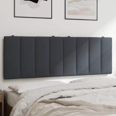 vidaXL Pernă tăblie de pat, Hanko, gri &amp;icirc;nchis, 120 cm, catifea 374662 foto