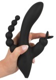 Vibrator cu stimulator de clitoris si anal Triple G-Spot Vibrator (20,8 cm), SWEET SMILE