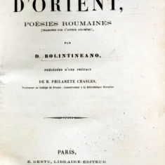 BRISES D'ORIENT , POESIES ROUMANIEES par D. BOLINTINEANU - PARIS, 1866