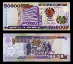 MOZAMBIC █ bancnota █ 500000 Meticais █ 2003 █ P-142 █ UNC █ necirculata