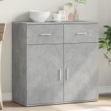 vidaXL Servantă, gri beton, 79x38x80 cm, lemn compozit