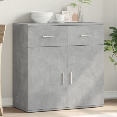 Gossi servanta, gri beton, 79x38x80 cm, lemn compozit foto