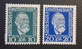 Germania (Deutsches Reich 1924) "50 Jahre Weltpostverein (UPU) / Heinrich von Stephan" (10Pf Verde &amp; 20Pf Albastru, MINT / Neștampilate) CLK1