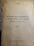 1943 Gh. Ivanescu, Despre schimbarile fonetice italiene de tipul ct&gt;tt si gd&gt;dd