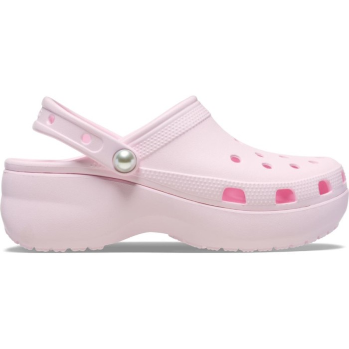 Saboti Crocs Classic Platform Pearl Clog Roz - Pink Milk