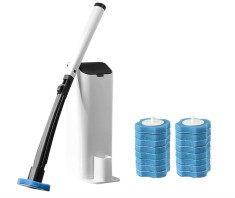 Set perii de toaleta de unica folosinta AnMelon cu suport de perete, alb foto