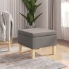 VidaXL Scaun cu picioare din lemn, gri taupe, material textil 329433