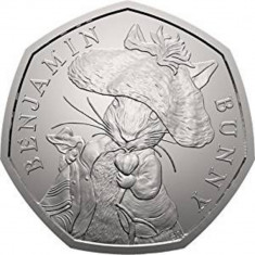 Marea Britanie moneda 50 Pence 2017 &amp;quot;Benjamin Bunny&amp;quot; - aUNC foto