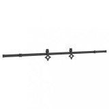 Cumpara ieftin Set feronerie pentru usi glisante, negru, 213,5 cm, otel