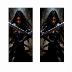Set 2 stickere auto decorative pentru stalpi u&Egrave;i, print hd, 50x22 cm, folie autoadeziv&Auml; orajet, rezistent&Auml; uv si intemperii