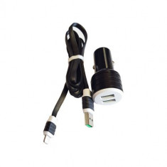 Incarcator Auto Cu Cablu Lightning iPhone 5 5s SE 6 6s 7 8 X XS 11 (Black) foto