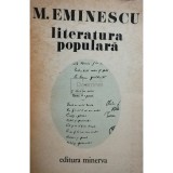 M. Eminescu - Literatura populara (Editia: 1977)