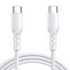 Cablu pentru incarcare si transfer de date Joyroom Flash SA26-CC3, USB-C la USB-C, 60W, 3A, 480 Mbps, 1 m, Alb