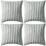 Set 4 Perne Decorative Exterior Gri Dungi 45x45 cm Impermeabile UV