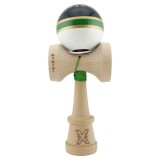 Jucarie de indemanare din lemn, Kendama X, Flippy, Royal Spike, King Size V3, Super Sticky, 18 cm, Verde