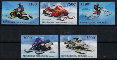 BURUNDI 2012 - Snowmobile / serie completa MNH foto