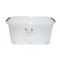 Cutie depozitare 50L cu capac si roti din plastic transparenta 400x630x320mm