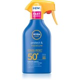 Nivea SUN Protect &amp; Moisture spray autobronzant hidratant SPF 50+ 270 ml