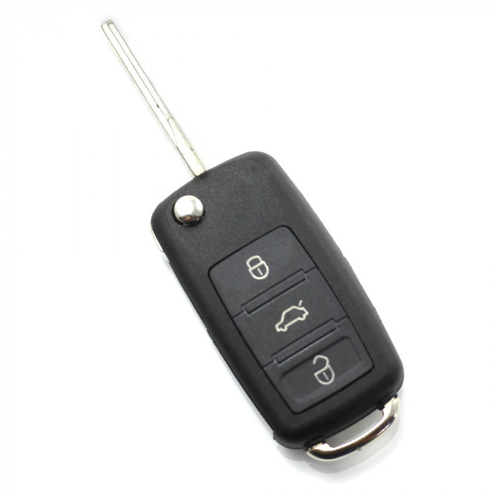 Audi A8 - Carcasă cheie tip briceag cu 3 butoane, fără buton de panică - CARGUARD CC040