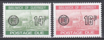 Guernsey 1980 - Portul St. Peter din Guernsey - Timbre de taxă, MNH foto