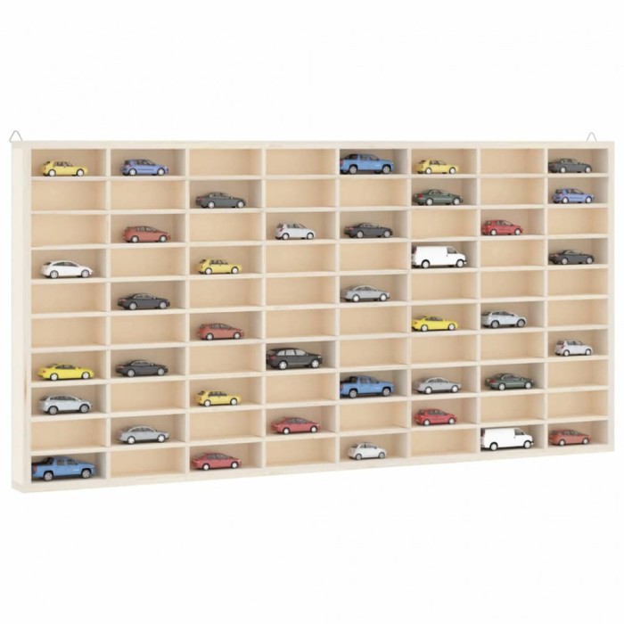 vidaXL Vitrină de colecționar din lemn cu 80 de compartimente, 80x4,5x40,5 cm 4017377