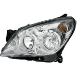 Far Opel Astra H, 10.2003-12.2012, Hella, fata, partea dreapta, tip bec H1+H21W+H7+W5W; electric; argintiu; cu motor;