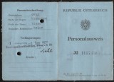 Carte Identitate Viena expirata in 1975 pe material textil, Europa, Documente