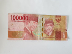 Indonezia 100 000 Rupiah Noua 2016 foto