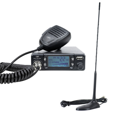 Pachet Statie radio CB PNI Escort HP 9700 USB si Antena CB PNI Extra 45 cu baza magnetica foto