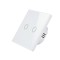Intrerupator Touch Techstar&reg;, Sticla Securizata, Design Modern, Iluminare LED, 2 Faze, Alb