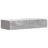 vidaXL Masă laterală montată pe perete Gri Beton 87,5 x 34,5 x 17 cm 898328