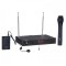 Set 2 microfoane wireless Ibiza VHF2H, microfon de mana si casca