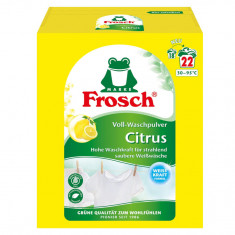 Detergent pudra de rufe Frosch Citrus Full 1,45 kg, 22 spalari - NOU