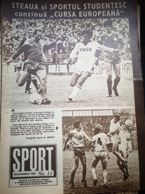Revista Sport - Nr. 11 - Noiembrie 1987 foto