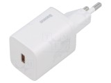 Alimentator BASEUS 30W 5-20V DC USB-C alb, &icirc;ncărcare rapidă PD 3.0