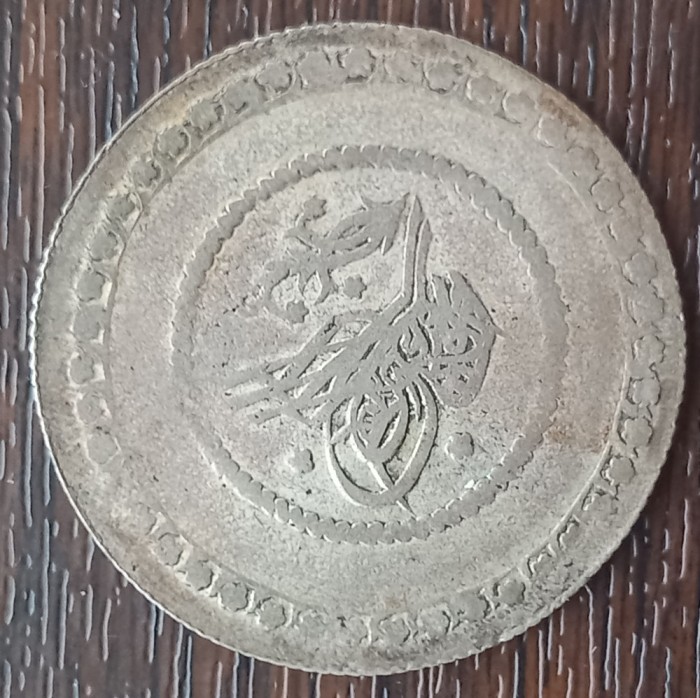 (A820) MONEDA DIN ARGINT TURCIA / IMPERIUL OTOMAN - 2 KURUSH 1808 AH1223, SULTANUL MAHMUD II, MAI RARA