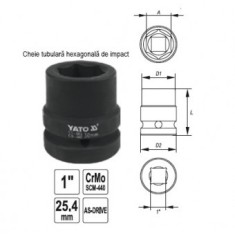 Cheie hexagonala de impact 1&quot;, 24mm, Yato
