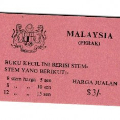 Perak(Malaysia) 1971 - Fluturi, carnet filatelic neuzat