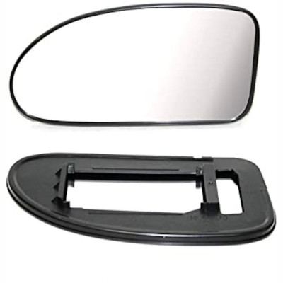 Geam oglinda exterioara cu suport fixare Ford Focus 1, 09.1998-11.2004, partea Stanga, sticla plat; geam cromat; se potriveste doar oglinzilor OE, Af foto