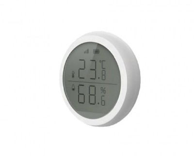 Senzor de temperatura si umiditate CTW 17 Zigbee Wertberg, afisaj LCD, Harder HD0081 foto