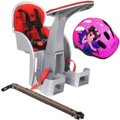 Scaun bicicleta copii SafeFront Clasic, Pozitie montare Centru, 15 Kg si si Casca Protectie XS 44-48 Fairy Tail WeeRide WR09SKFT foto