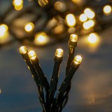 Instalație Lumini LED, 500 Becurii, Cablu Verde, Alb Cald, Extensibilă, Interior/Exterior, Oem